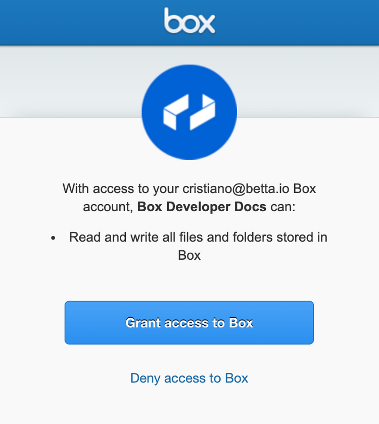 BoxのOAuth 2.0承認